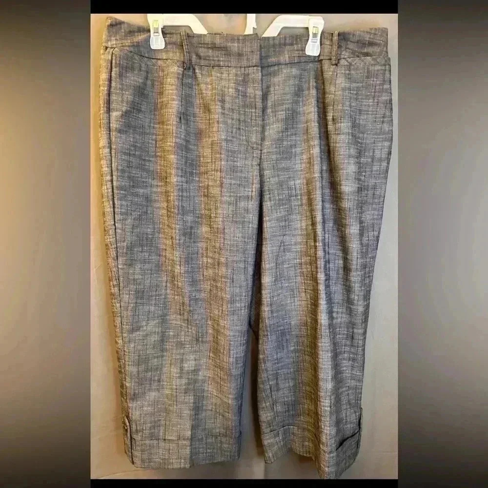 Larry Levine Women's Capris Dark Gray Size 18W EUC